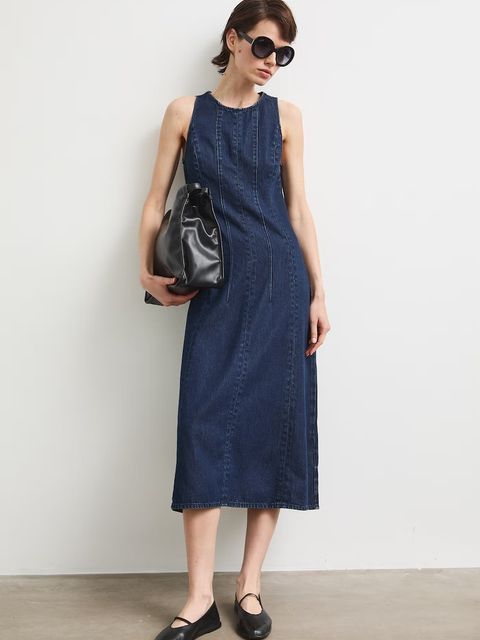 Medicine sukienka rozkloszowana jeansowa - zdjęcie produktu nr 1