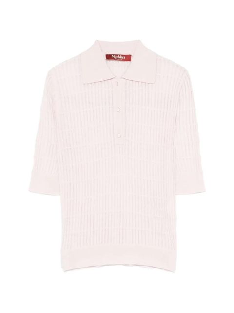 Max Mara ribbed-knit polo shirt - Pink - zdjęcie produktu nr 1