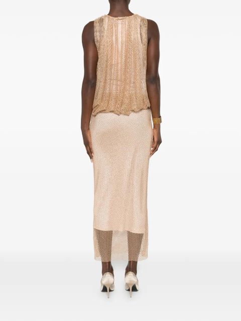 Sportmax crystal-emebllishment midi dress - Neutrals