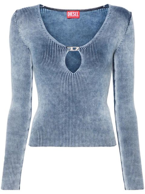 Diesel M-Teri ribbed-knit top - Blue - zdjęcie produktu nr 1