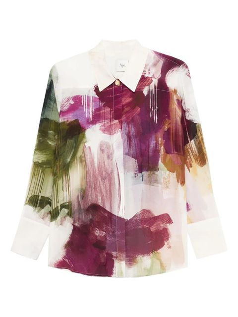 Aje Atomic button print shirt - Neutrals - zdjęcie produktu nr 1