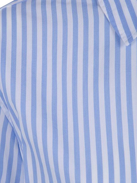 MC2 Saint Barth Meredith vertical-stripe logo-embroidered shirt - Blue