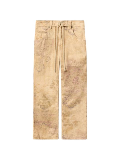 ISABEL MARANT Camila abstract-pattern trousers - Neutrals - zdjęcie produktu nr 1