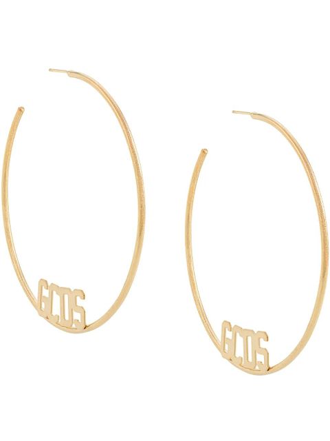 GCDS oversized single hoop earring - Gold - zdjęcie produktu nr 1