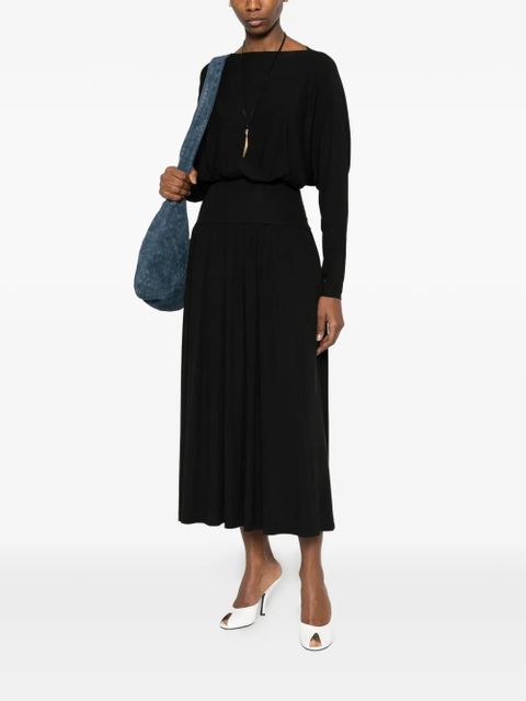 TOTEME boat-neck midi dress - Black - zdjęcie produktu nr 2