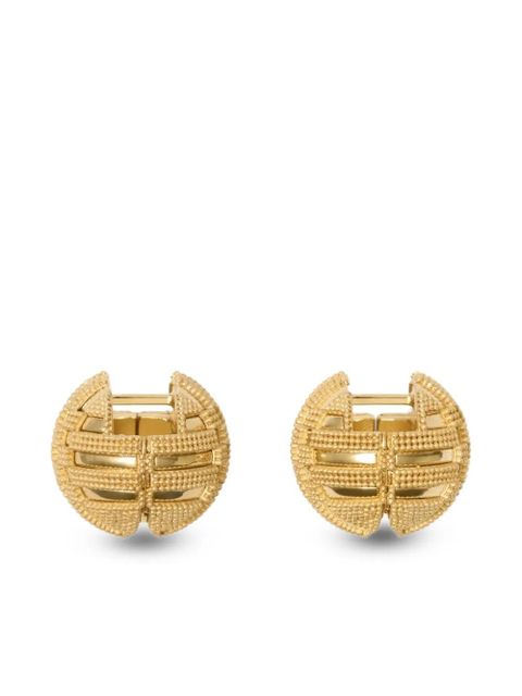 Burberry grid-pattern earrings - Gold - zdjęcie produktu nr 2