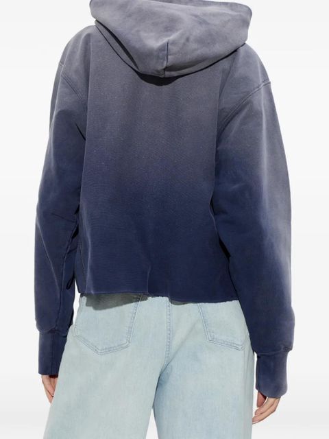 Maison Margiela embroidered-logo hoodie - Blue