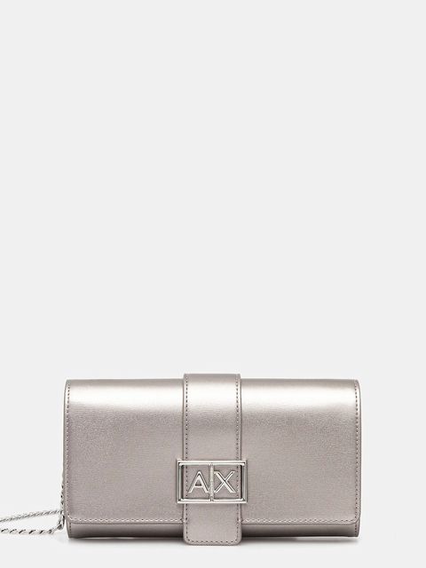 Armani Exchange portfel damski kolor srebrny XW000358 AF12039 - zdjęcie produktu nr 1
