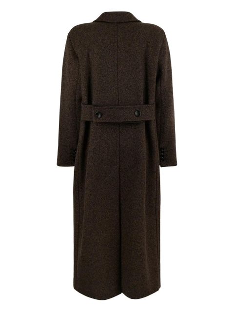 Max Mara Short Teddy double-breasted coat - Brown