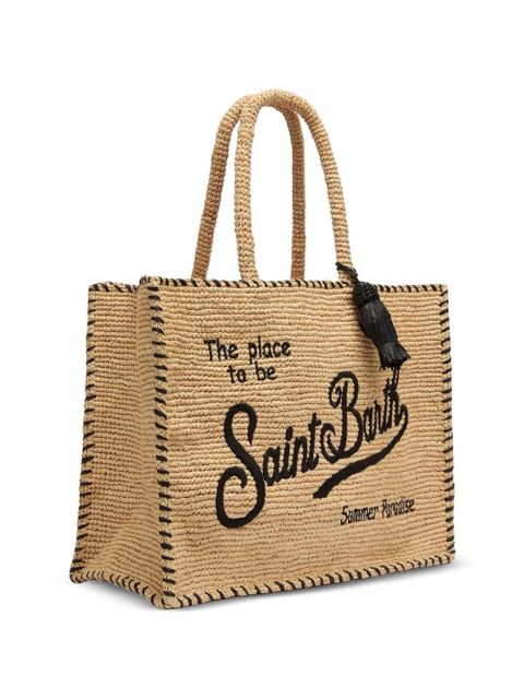 MC2 Saint Barth Collette raffia tote bag - Neutrals