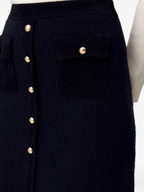 Claudie Pierlot ribbed-knit mini skirt - Black