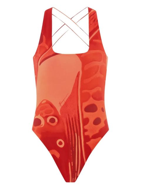 Ferragamo Fish-print swimsuit - Red - zdjęcie produktu nr 1