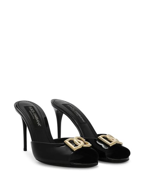 Dolce & Gabbana 85mm patent-leather mules - Black - zdjęcie produktu nr 2
