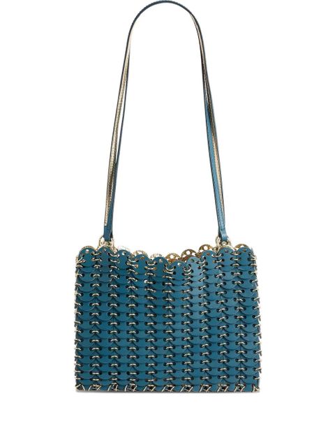 Rabanne Linked leather shoulder bag - Blue - zdjęcie produktu nr 1