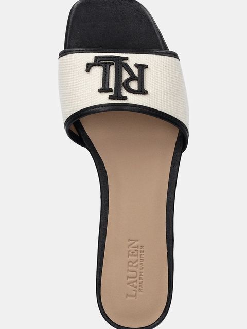 Lauren Ralph Lauren klapki Everley Sld2 damskie kolor beżowy 802P04395004