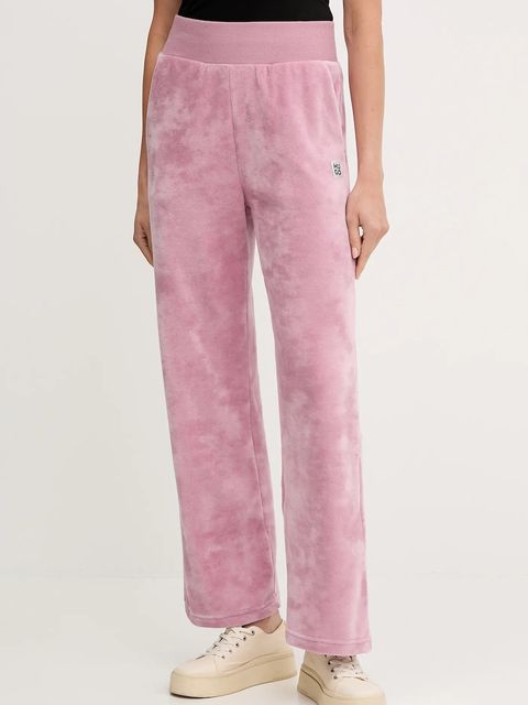 HUGO spodnie dresowe damskie kolor różowy gładkie 50549812 - zdjęcie produktu nr 1