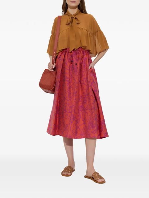 Max Mara floral print skirt - Orange - zdjęcie produktu nr 2