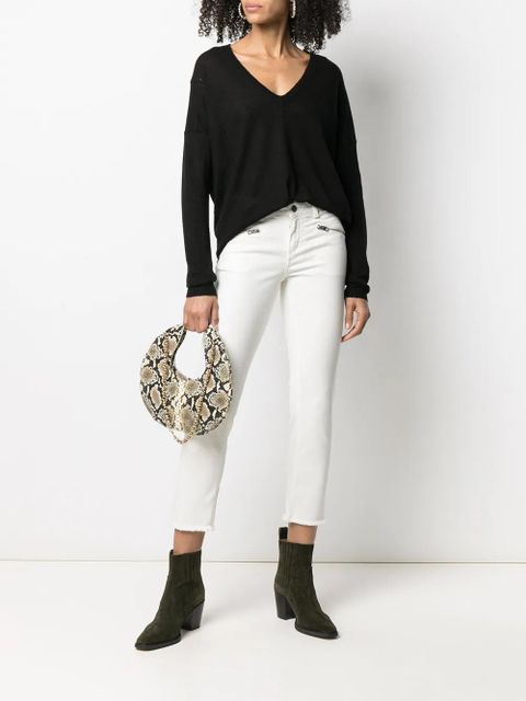 Zadig&Voltaire Ava cropped slim-cut jeans - White