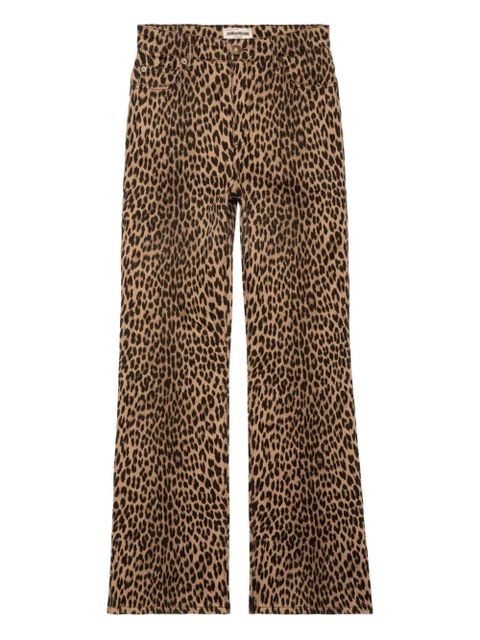 Zadig&Voltaire leopard-print high-rise trousers - Neutrals - zdjęcie produktu nr 1