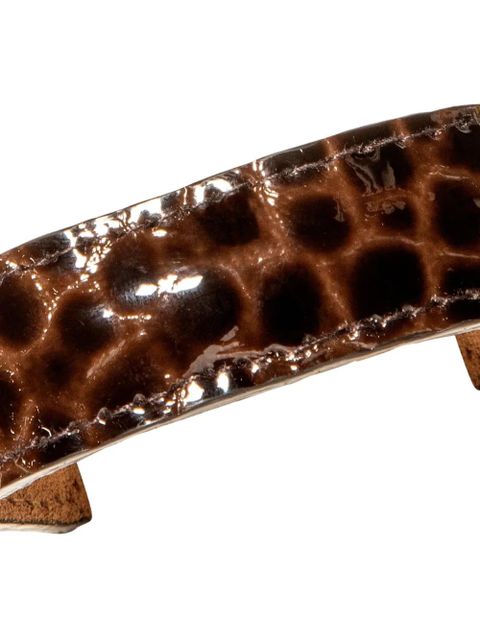 Jennifer Behr leather-embossed mini pony wrap - Brown - zdjęcie produktu nr 2