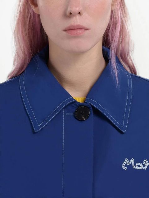 Marni logo-embroidered jacket - Blue