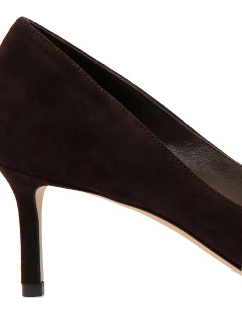 Jimmy Choo 85mm pointed-toe suede pumps - Brown
