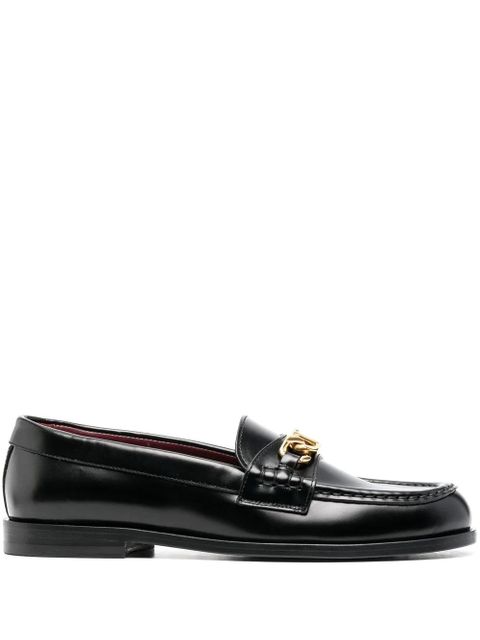 Valentino Garavani VCHAIN leather loafers - Black - zdjęcie produktu nr 1