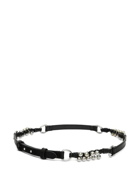 ISABEL MARANT beaded leather belt - Black - zdjęcie produktu nr 1
