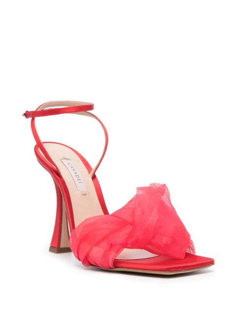 Casadei Geraldine Helen satin sandals - Red - zdjęcie produktu nr 2