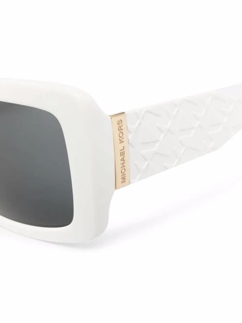 Michael Kors Corfu rectangle-frame sunglasses - White