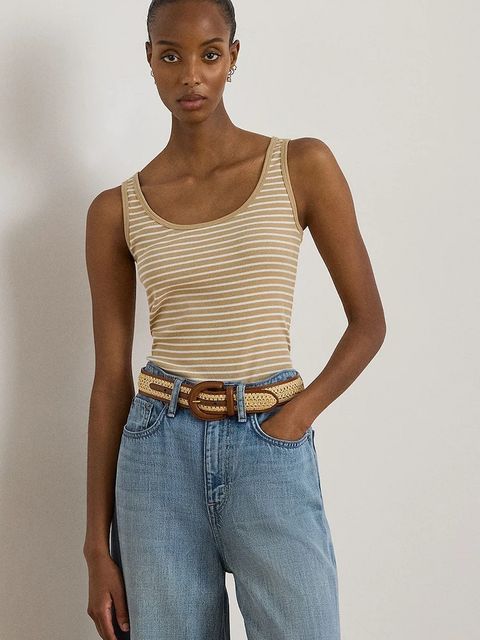 Lauren Ralph Lauren top damski bawełniany - zdjęcie produktu nr 1