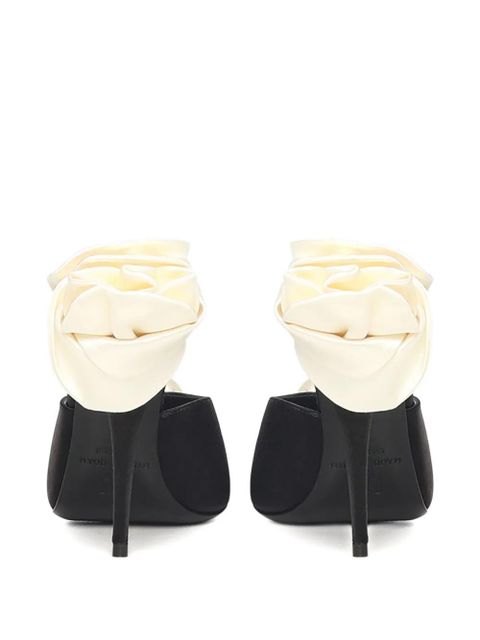 Magda Butrym 110mm pearl-detail pointed-toe mules - Black