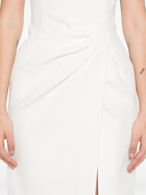Blumarine gathered-detail mini dress - White