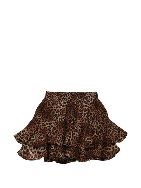 MC2 Saint Barth ruffled leopard-print mini skirt - Neutrals - zdjęcie produktu nr 2