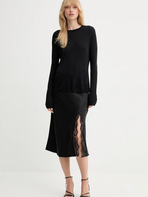 Calvin Klein sweter damski kolor czarny lekki LV044C339G - zdjęcie produktu nr 2