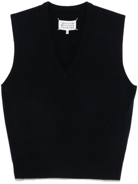 Maison Margiela virgin wool vest - 511 BLUE - zdjęcie produktu nr 1