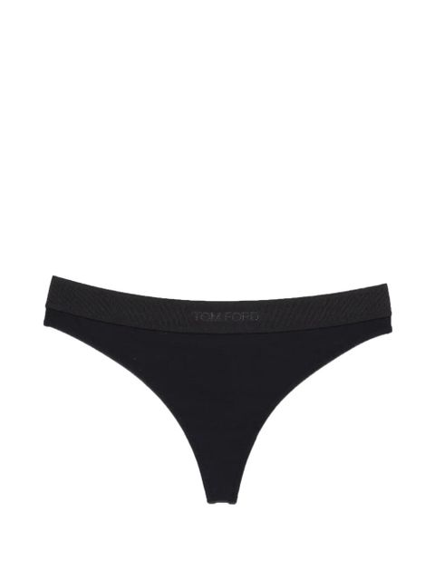 TOM FORD logo-waistband thong - Black - zdjęcie produktu nr 1