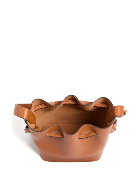 Valentino Garavani medium tassel logo bucket bag - Brown