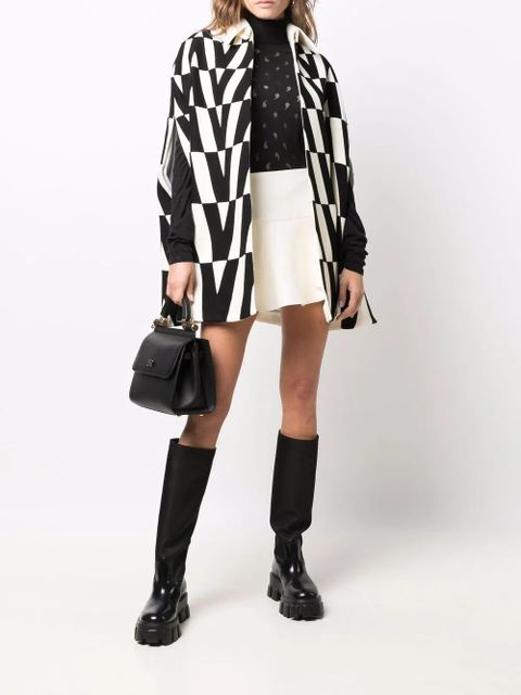 Valentino Garavani flared-effect mini skort - Neutrals - zdjęcie produktu nr 2