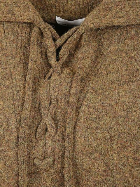 ISABEL MARANT laced collared sweater - Brown - zdjęcie produktu nr 2