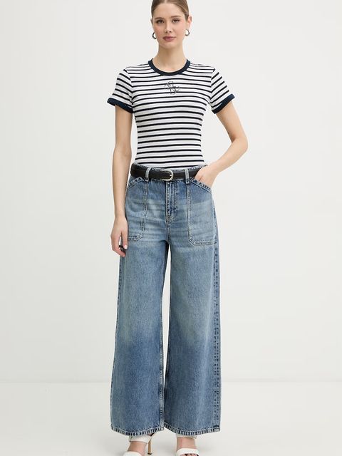 Guess t-shirt basic damski z modalem - zdjęcie produktu nr 1