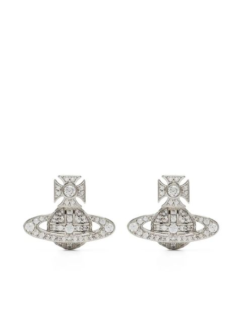 Vivienne Westwood Orb crystal-embellished stud earrings - Silver - zdjęcie produktu nr 1