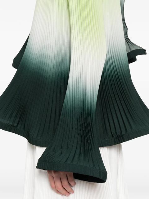 Rowen Rose pleated degradé scarf blouse - Green