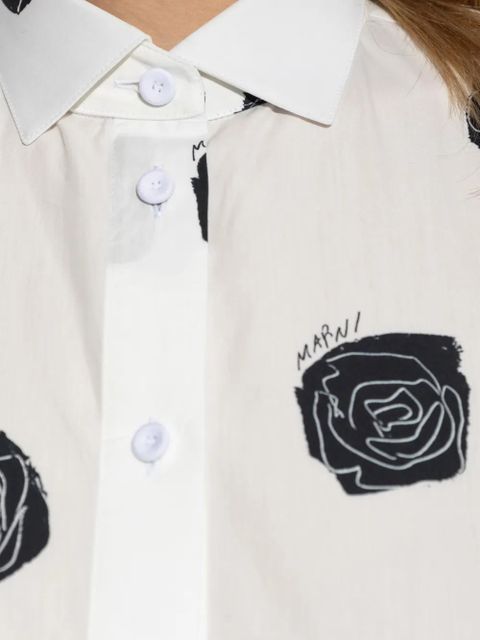 Marni floral-print shirt - White