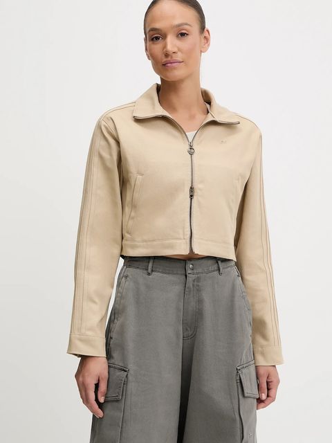 adidas Originals kurtka jeansowa Firebird kolor beżowy przejściowa JX7600 - zdjęcie produktu nr 1