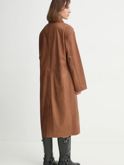 Herskind płaszcz skórzany Halston