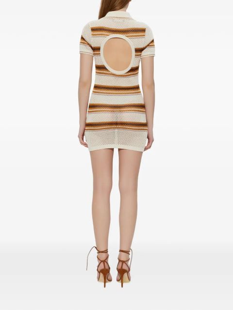 AMIRI striped knitted mini dress - Neutrals