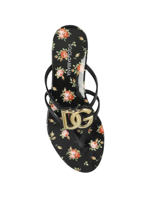 Dolce & Gabbana logo-detail flip-flops - Black