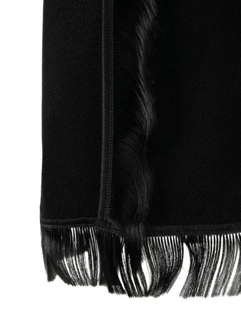 Jil Sander fringe-detail midi skirt - Black