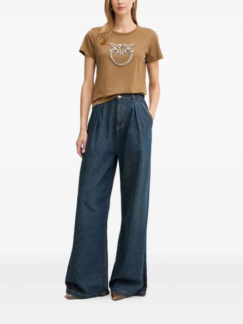 PINKO logo-embellished T-shirt - Brown